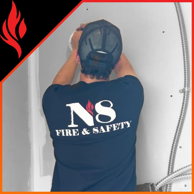 N8 Fire & Safety technician on the job
